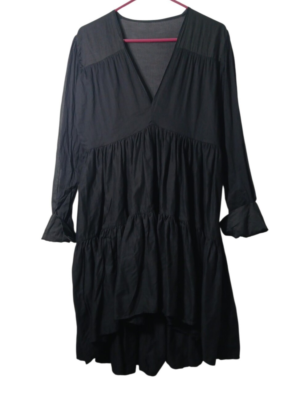 Kalita Tiered Cotton Midi Dress Size S/M